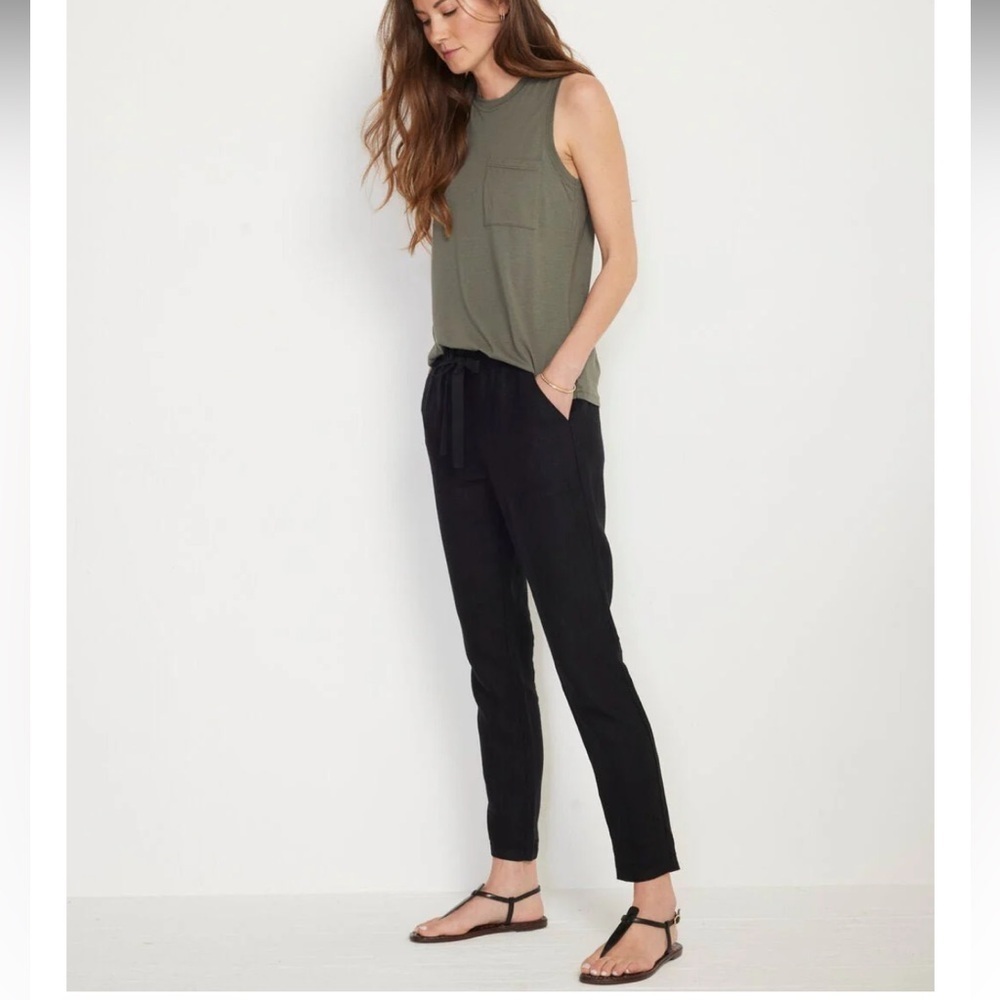 Not Monday Tatum Linen Pant black XS